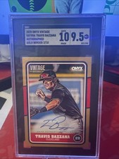 TRAVIS BAZZANA ONYX 2025 AUTO ON CARD GOLD /10 AUTO 10 SGC 9.5 GUARDIANS