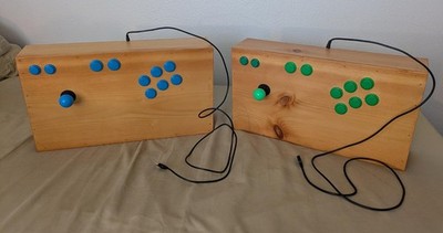 2X Custom Wood Arcade Sticks   Heavy Duty USB Fightsticks for Retro Gaming