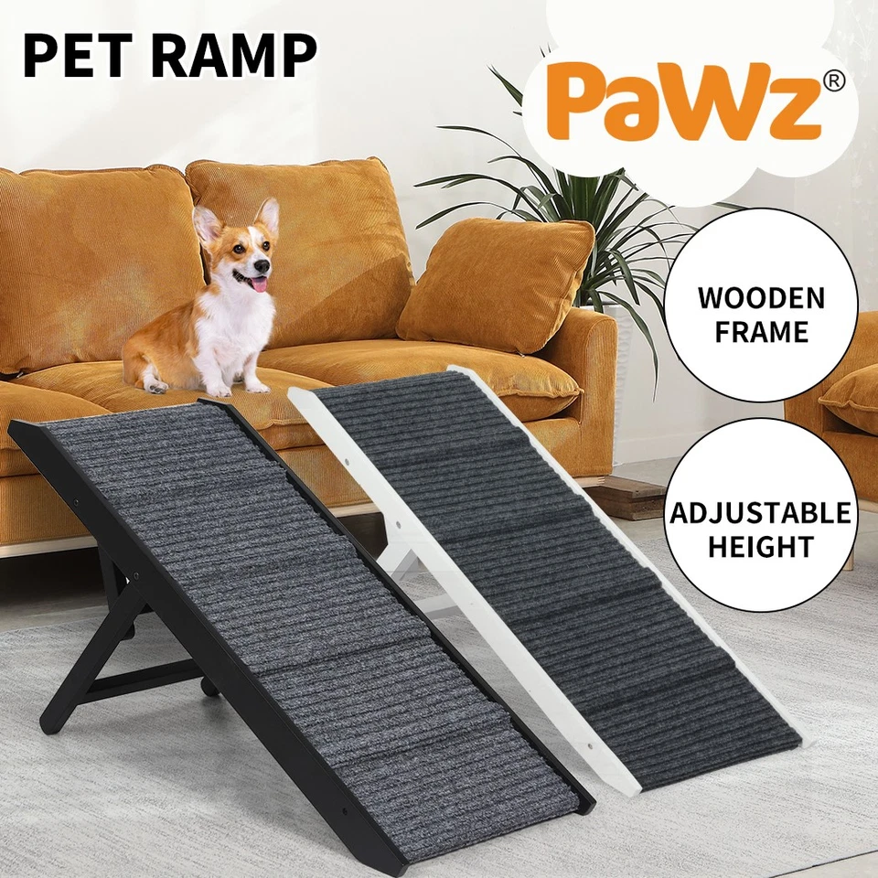 Pawz Dog Ramp Adjustable Height Stair For Bed Sofa Cat Dogs Folding Portable