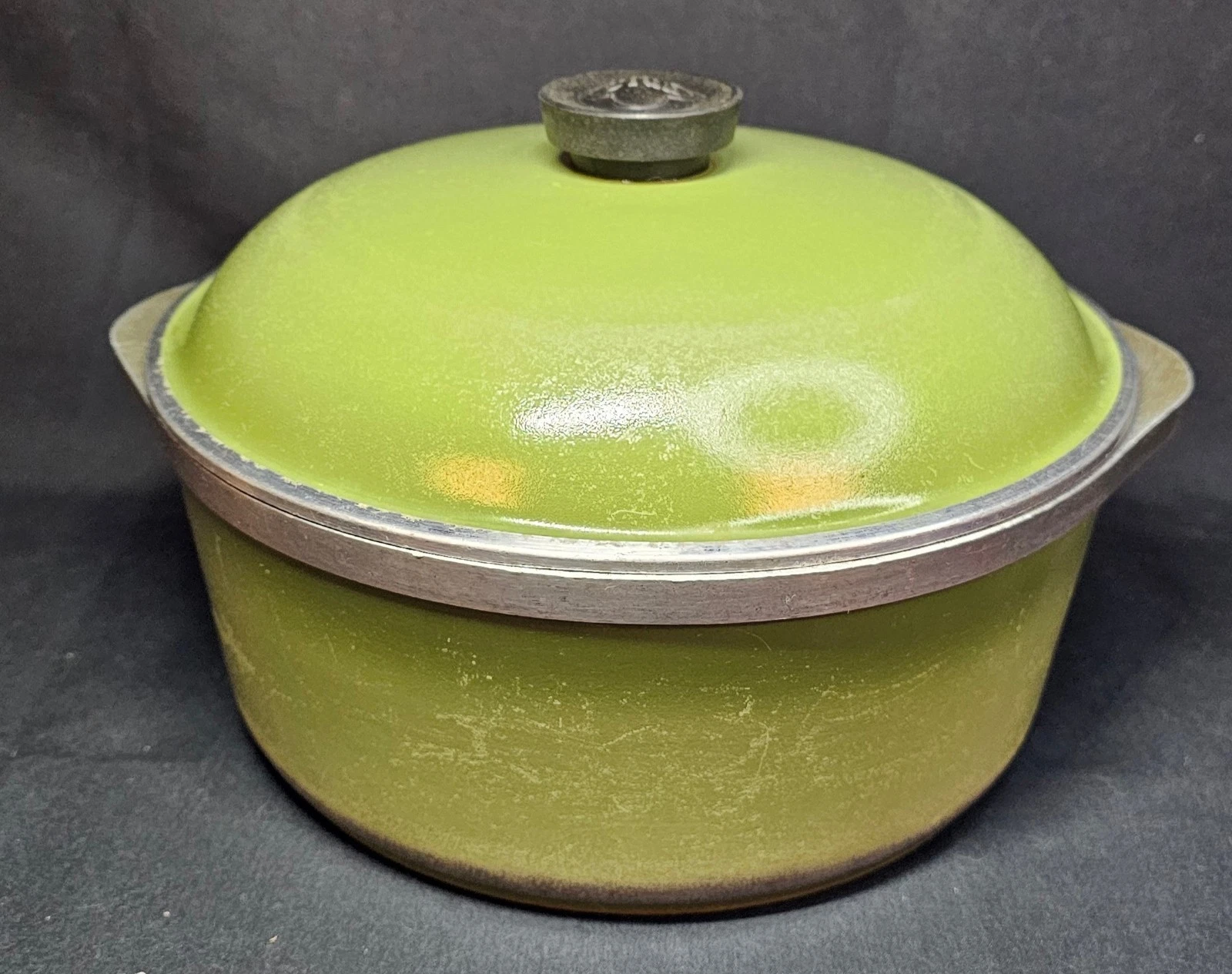 Vintage Club Dutch Oven 1960s Avocado Green with Lid Cook Pot