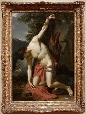 Handmade Old Master-Art Antique Oil Painting Male men on canvas 24''X36''