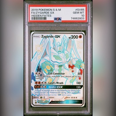 PSA 10 Zygarde GX SV65/SV94 Hidden Fates Sun & Moon 2019 Pokemon Card