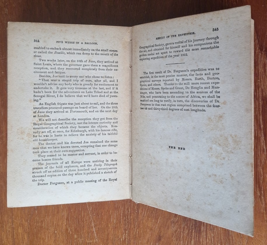 Jules Verne: Five Weeks In A Balloon, 1885, Illustrated, Hardback U.S ...