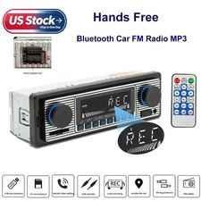 Bluetooth Vintage Car Fm Radio Mp3 Player Usb Classic Stereo Audio Receiver Aux