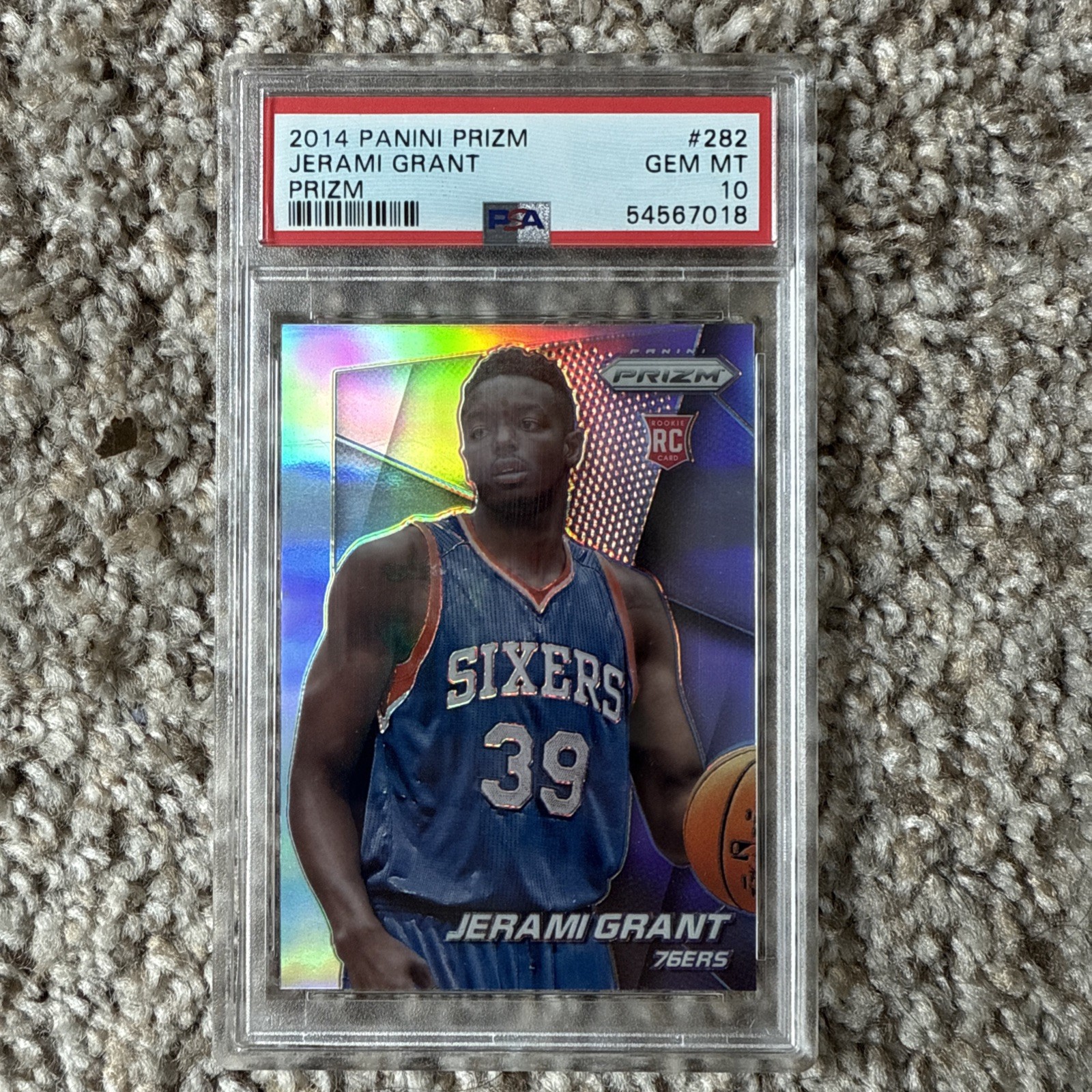 2014 Panini Prizm Jerami Grant #282 Rookie Silver Prizm Holo PSA 10 GEM MINT RC