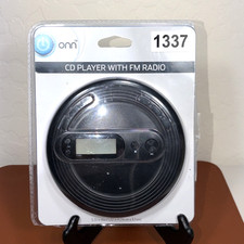 ONN Portable CD Player with FM Radio - Black