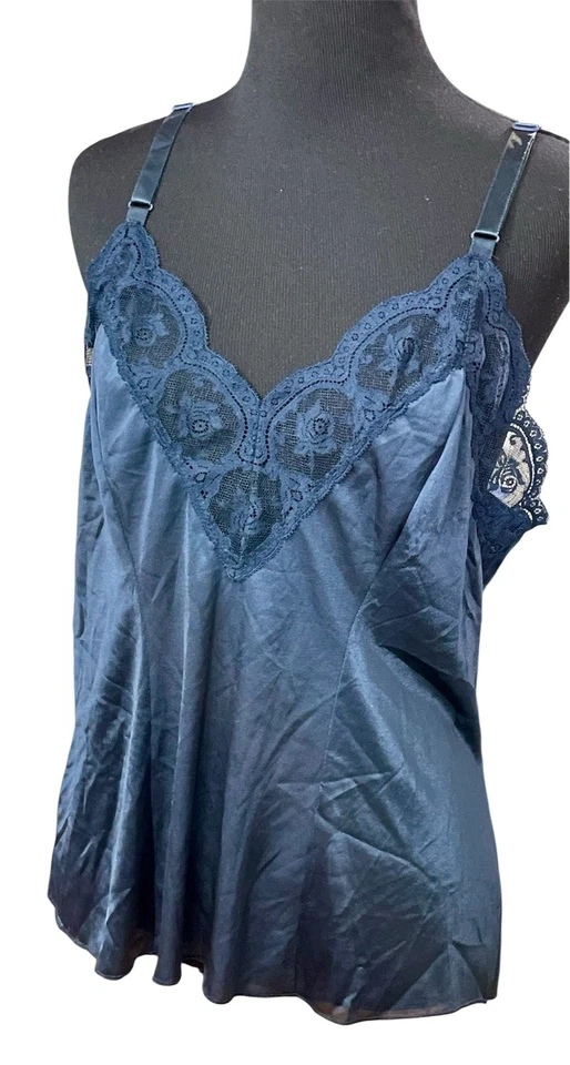 De Colección Encaje Cami Par Sin Mangas Top Azul Talla 38 Lorena y Mejor Forma Amor Femenino Foto 3 de 4