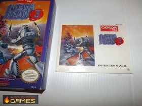 Mega Man 3 - WORN COMPLETE BOX  - NINTENDO NES - 26a