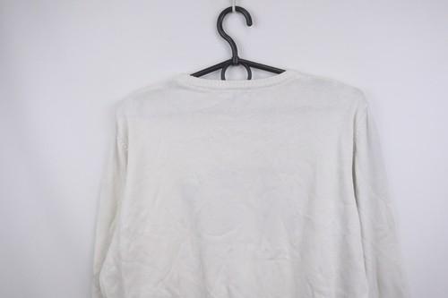 DSQUARED2 White Knitted Embroidered Logo Crew Neck Pullover Sweater Size M - Picture 10 of 15