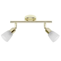 Brilliant Sofia Decken Spot Strahler 2-Flammig E14 Metall Glas Messing Dimmbar