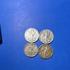 4 Liberty Walking Half Dollars 1928-s,37,,39-D,,44
