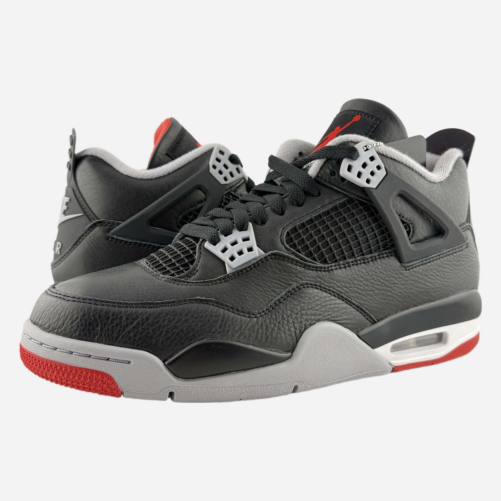 Air Jordan 4 Bred Reimagined Black/Red Sneakers US 9 New with Box FV5029-006