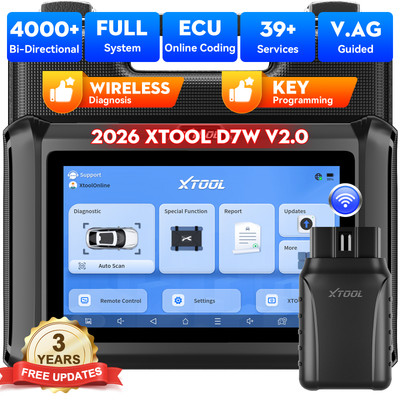 2026 XTOOL D7W Fahrzeug-Vollsystem-Diagnosescanner-Tool Schlüsselprogrammierer