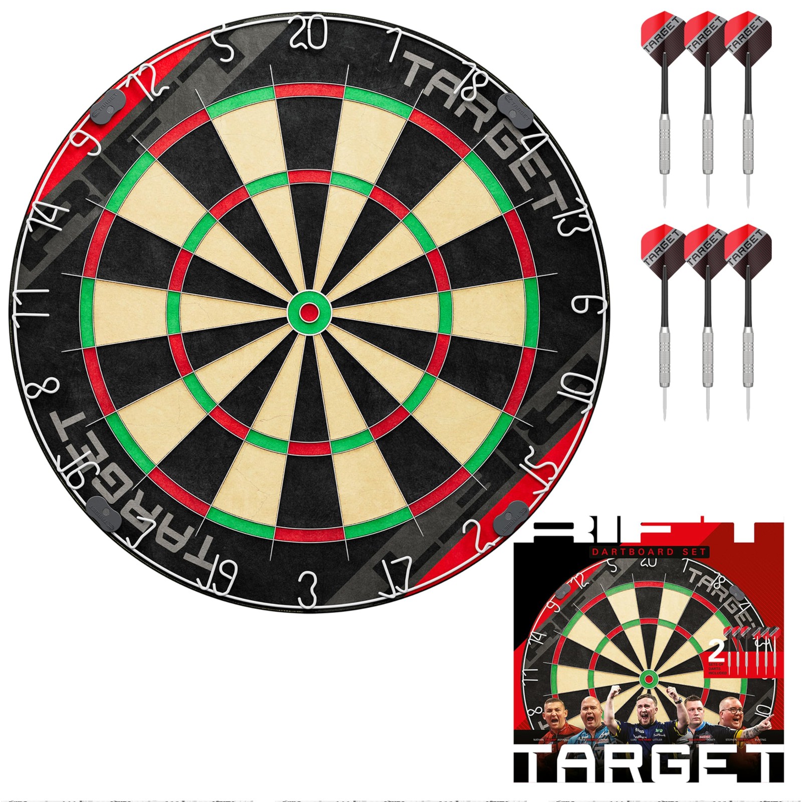 Target Darts Rift Dartboard Set | Steel Tip Dart Board | Staple-less Wire | I...