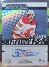 2023-24 UD Credentials Debut Ticket Access Auto #DTAA-PE Jakob Pelletier /299