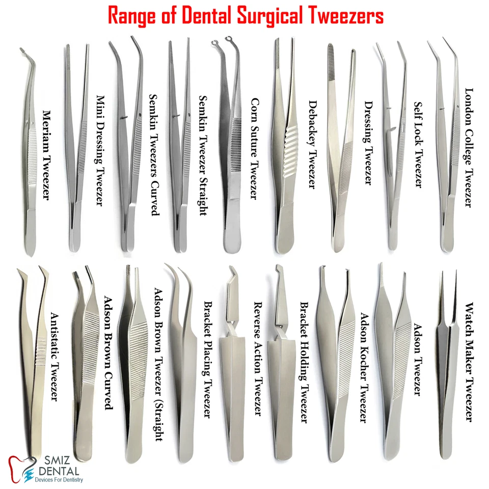 Medical Surgical Thumb Dressing Forceps Cotton Pliers Dental Anatomical Tweezers - Image 1 of 1
