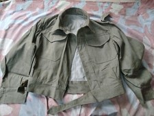 Original NOS post WWII 1954 British Army Green Denim Jacket Overalls size 6