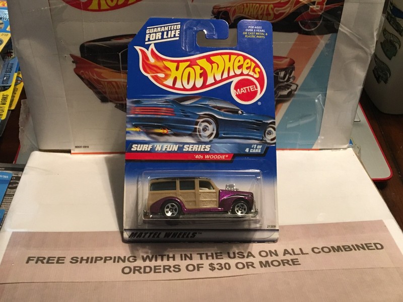HOT WHEELS 40s WOODIE SURF N FUN SERIES 1/4 PURPLE COLLECTOR #961 VHTF!!!