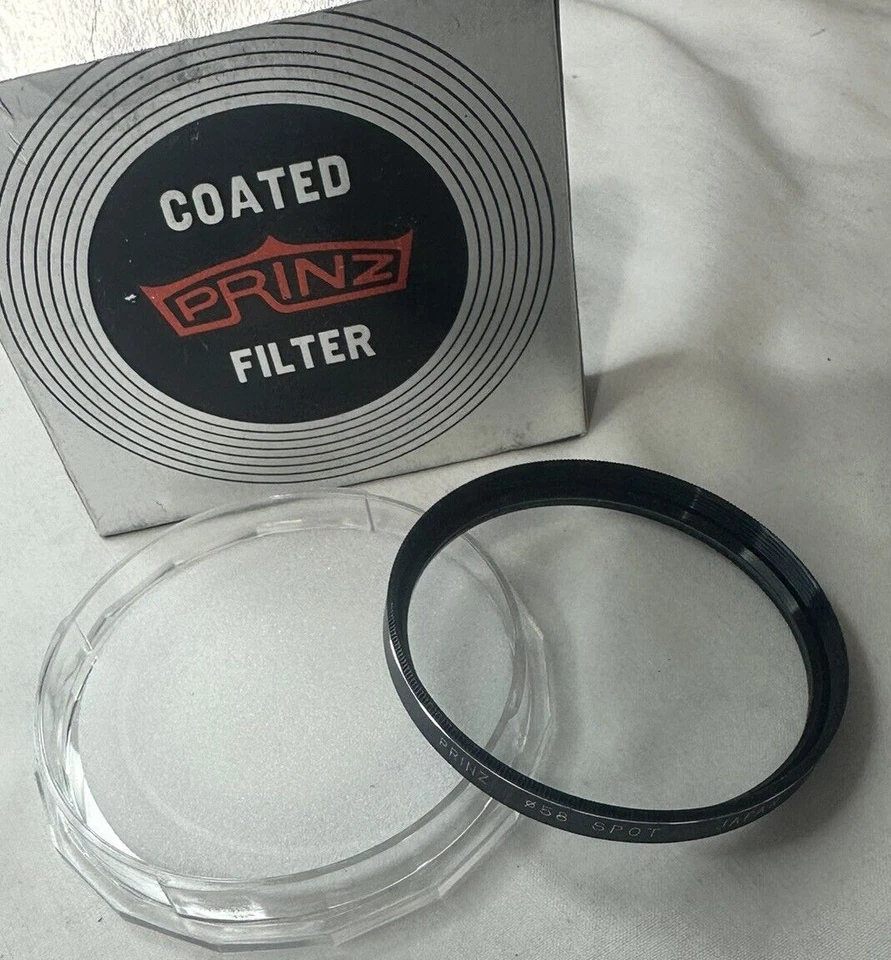 58mm PRINZ SPOT FILTER WITH STORAGE CASE Used in box with case made in japan - Image 2 of 3