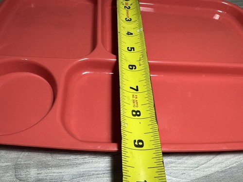 Vintage Mallo-Tone 139 Lunch Good Tray. Salmon Color. Rare. Made In USA - Picture 7 of 7