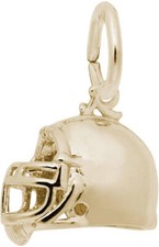 10K or 14K Gold Classic Football Helmet Charm by Rembrandt