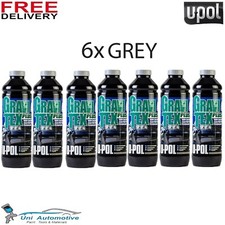 6 x 1L U-pol GREY Gravitex Plus HS Stonechip Protector 1L UPOL Stone Chip