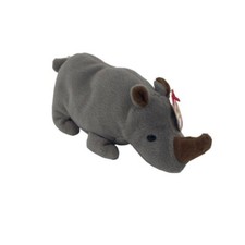 Ty Beanie Baby Spike Rhinoceros 7" Plush Stuffed Animal Rhino Vtg 1996 W/Tags