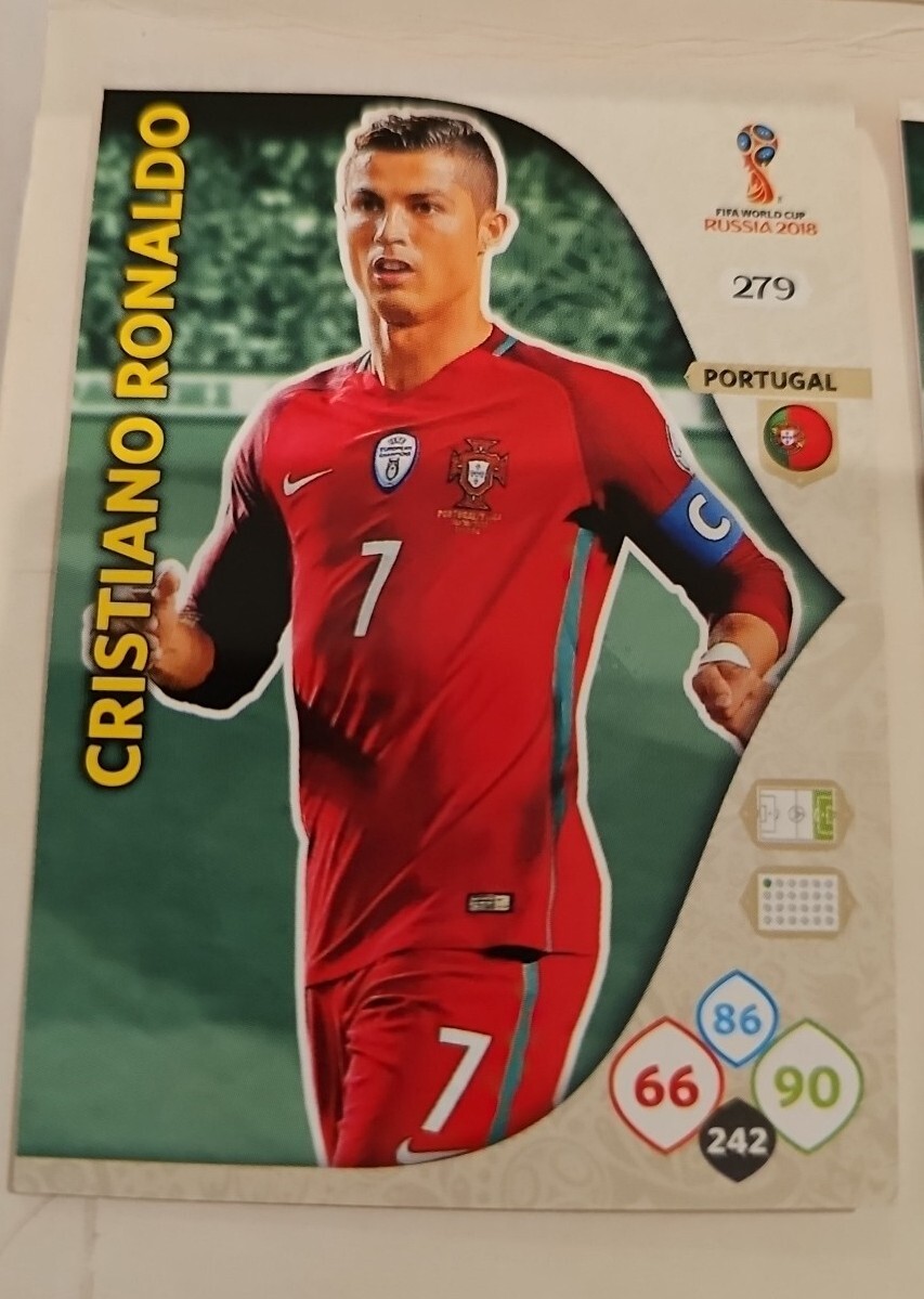 Cristiano Ronaldo #279 + Neymar #53- 2018 Panini Adrenalyn