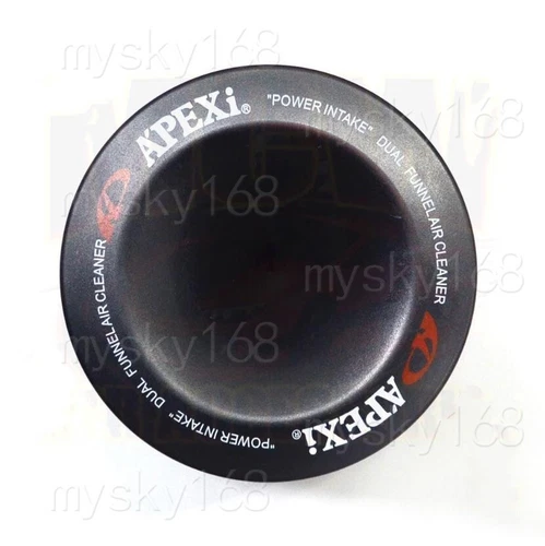APEXi Style Power Intake Dual Funnel Air Filter + Flange 76mm 3" Inlet Universal - Picture 5 of 9