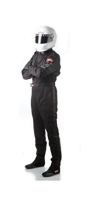 RaceQuip Racing Driver Fire Suit One Piece Single Layer SFI 3.2A/ 1 Black X-L...