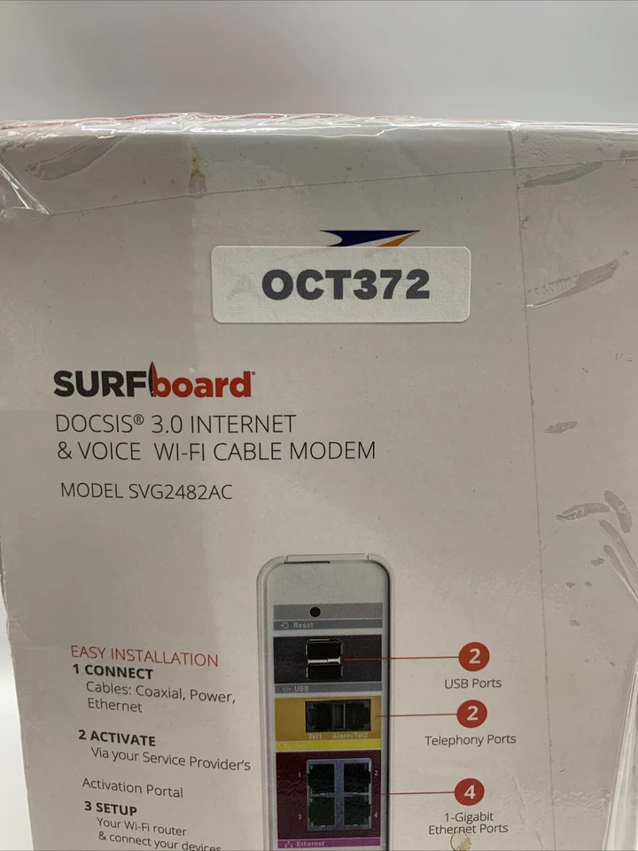 ARRIS Surfboard (24x8) DOCSIS 3.0 Cable Modem (SVG2482AC) HD & 4K Video Streamin - Image 4 of 4