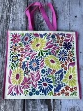 LARGE HomeGoods  Shopping Tote Bag SPRING FLOWERS REUSABLE Eco Friendly