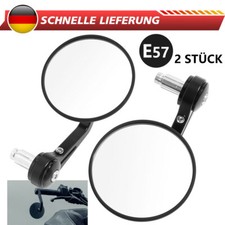 2x Motorrad Lenkerendenspiegel Spiegel Rückspiegel E-Geprüft 7/8" Schwarz Rund
