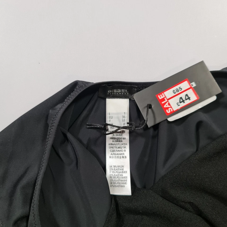 Купальник женский цельный Diesel черный 8 британский купальный костюм маленький - Изображение 4 из 4