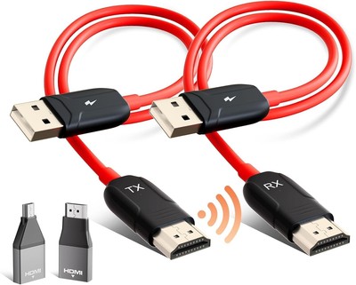 Wireless HDMI Transmitter & Receiver, 50M/165FT, 2.4G/5G, Plug & Play, for TV
