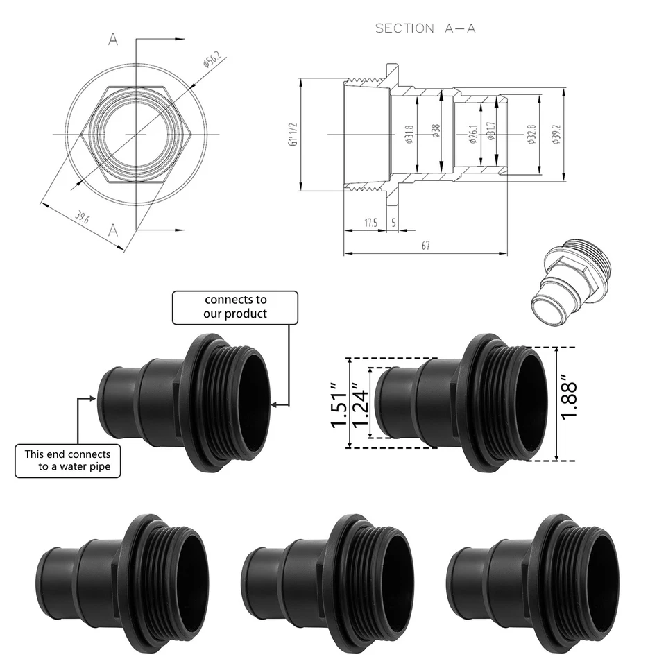 10" Sand Filter with 1/3HP Pool Pump 6 Way Valve Above Ground Pool Set w/ Stand - Image 3 of 4