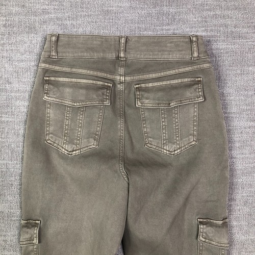 Neu mit Etikett Spanx Cargohose Damen M grau Stretch Twill Knöchel mittlerer Bund zum Überziehen - Bild 12 von 13