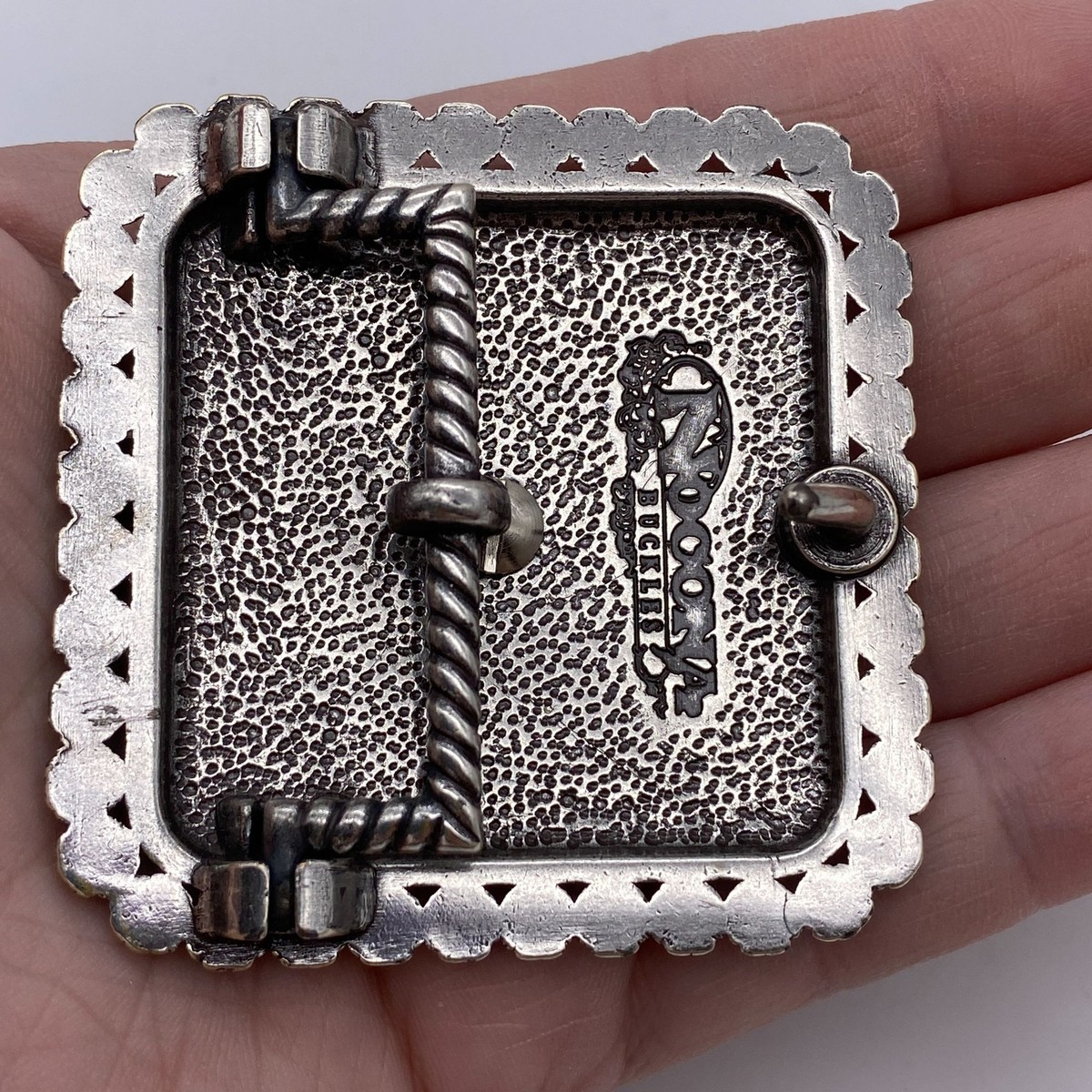 COPY - Nocona multi buckle silver boho western belt Nocona Men main image 2