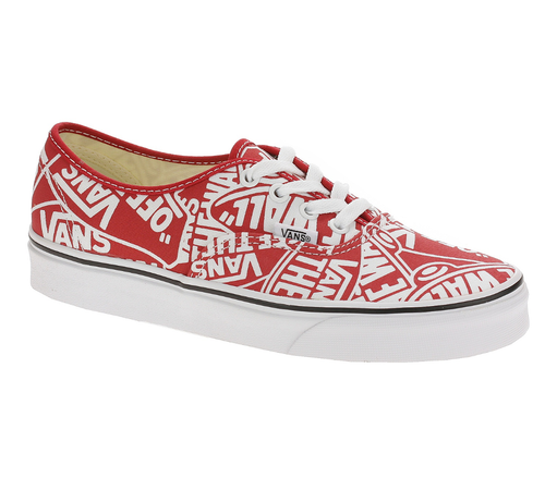 red and white low vans