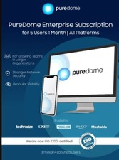 PureDome Enterprise Subscription for 5 Users 1 Month All Platforms