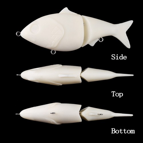 3PCS 13CM 50G Sinking Glide Bait Swimbait Unpainted Bait Blank Fishing Lure - Picture 3 of 9