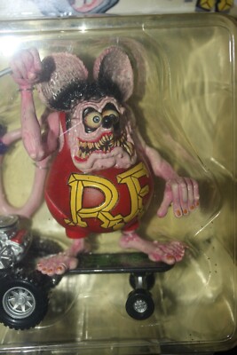 2000 Ed Roth 6” Rat Fink Action Figure on Skateboard Jonzo