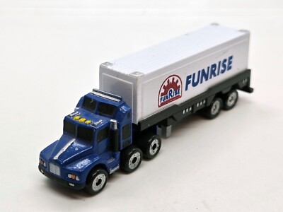 Funrise Micro Machines Semi Truck Blue Cab w/Brand Box Trailer Vintage 80s
