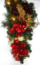 Frontgate Holiday Collection 3 Foot Clear Prelit Decorated Christmas Spray