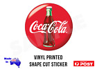 <!--F#f_0-->Coca Cola Coke Round Vinyl Print Sticker Decal 100mm FREE POST!<!--F/-->