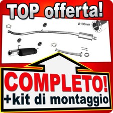 Sport Marmitta 1x100mm per PEUGEOT 206 CC Cabrio 1.6 16V 80kW 00-05 Marmitta