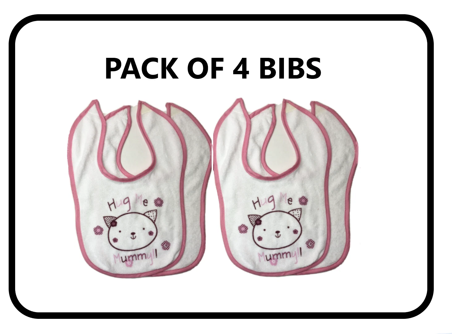 4 Baby Soft One Size Pink Girls Bibs Packs Dribbling Saliva Catcher Burp Clothes
Opens in a new wind