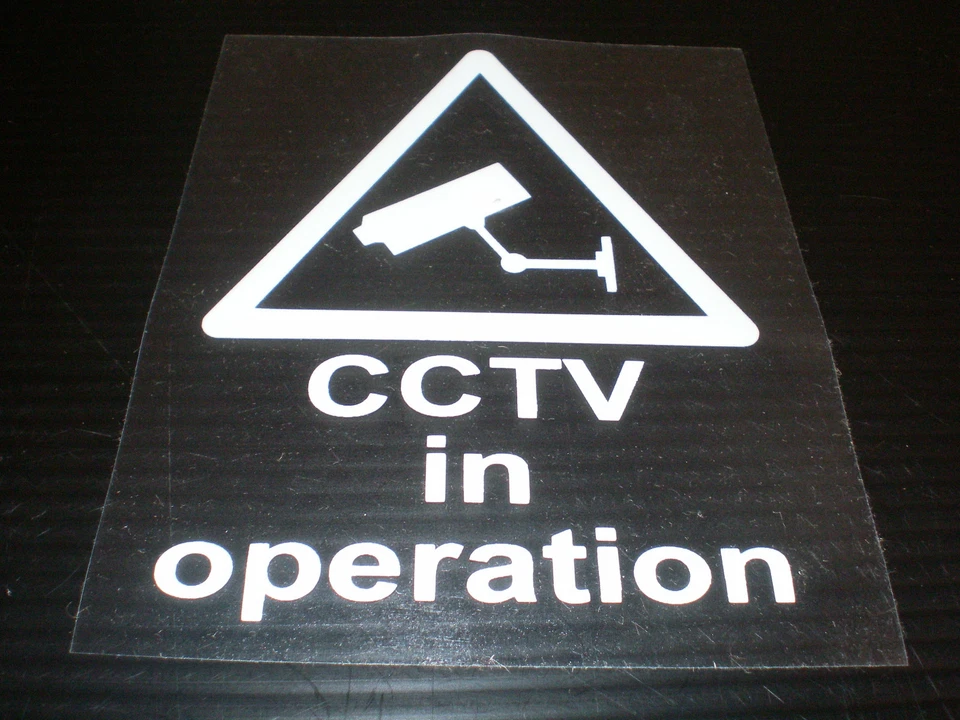 CCTV IN OPERATION signs WINDOW STICKERS free post camera security sign .