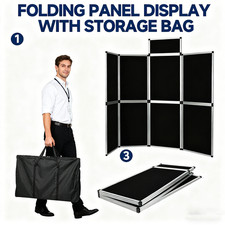 Trifold Tabletop Display Board - 7 Panels Portable Lightweight Poster Board UK