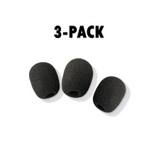 3-Pack Microphone Windscreen, Headset Windscreen, Mic Foam Covers 2cm x 3cm